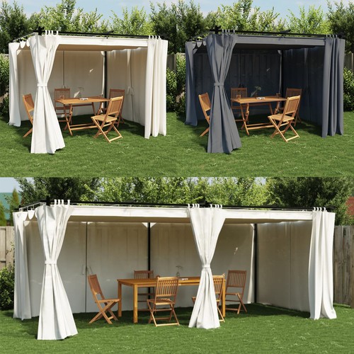 Pavillon mit vorhängen 3x3m - pavillon,