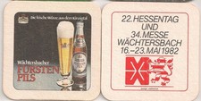 Wächtersbacher Fürsten Pils - alter Bierdeckel "Hessentag 1982"