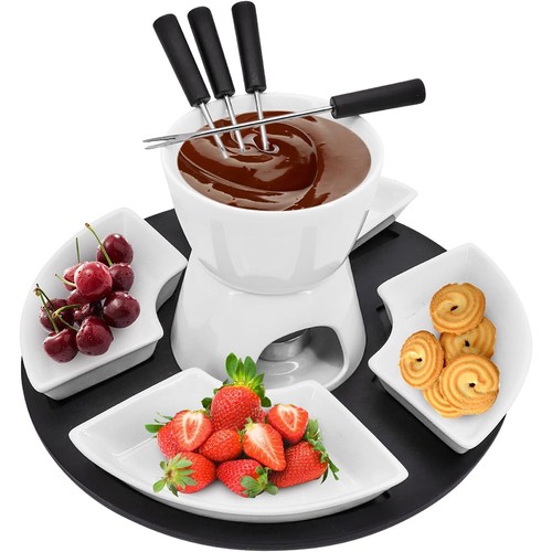 Schokoladenfondue set keramik - set,