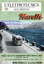 Oberleitungsbus Marelli Reklame Italien 1944 A. Volta - Como Lago di Bus Titel 