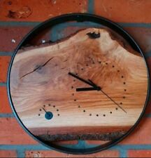 Wand Uhr / Holz...Handgefertigt, mit einzigartigem verbrant muster...