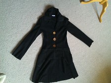 Mantel Wolle Zaubermantel Patrice Breal Gr 2 36 38 schwarz Zaubermantel taillier