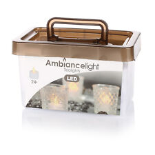 Nordstern LED Teelichter 24er Set - Elektrische LED Kerzen Teelicht mit Batterie
