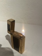 S.T. Dupont Feuerzeug Linie 1 Groß, Gold, Chinalack Schwarz