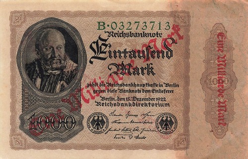 Reichsbanknote milliarde - reichsbanknote, 1