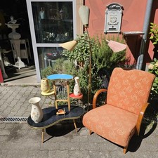Vintage mid Century Blumenständer 50er Jahre Holz Flower Stand Blumenbank