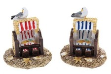 Miniatur Strandkorb mit Möwe