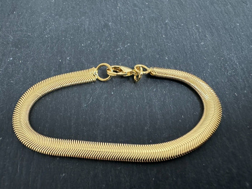Schlangen armband vergoldet - schlangen, x