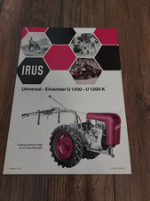 Original Prospekt Irus Universal Einachser U 1200 / U 1200 K Traktor Schlepper