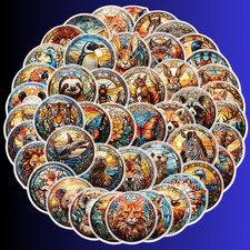 50 x Sticker Aufkleber Basteln