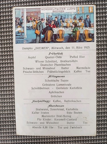Speisekarte norddeutscher - ,