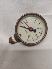 Antikes Manometer Messinggehäuse 10 bar mWS Anschlußgewinde Halb Zoll