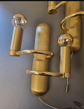 Gaetano Sciolari Wandlampe Chrom, 60er Jahre - Gold Space Age -