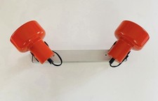 70er Jahre orange Deckenlampe Strahler auf Schiene