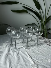 Set of 6 Mikasa Pearls Crystal Wine Glasses Water Goblets  Ball Stem T4050
