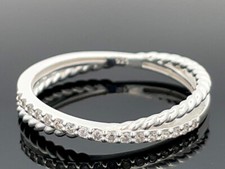 RING GR. 18 (CA.56) 925/-SILBER  MIT ZIRKONIA  SCHMUCKJAGD