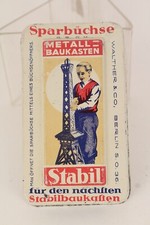 Stabil Sparbüchse Metallbaukasten Walther Elsner 20er 30er Jahre D.R.G.M.