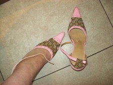 Pumps High Heels rosa braun Gr. 40 sehr Spitz