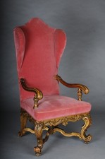 Stattlicher Thronsessel Barock, Großer Königlicher Sessel um 1870