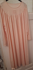 Nachthemd Damen Größe 48 apricot Langarm Stickerei NEU