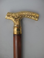 Spazierstock Messinggriff Baum