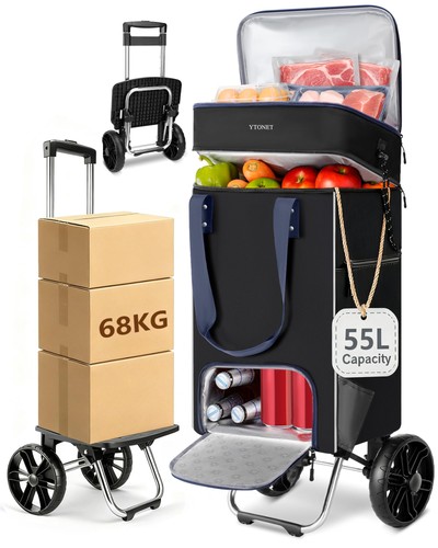 Einkaufswagen auf rädern - einkaufswagen,