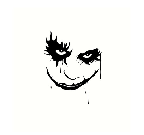 Joker sticker face - face,
