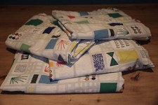 4x Vintage Vorhang Bauhaus