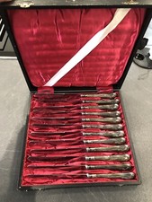 Messerset gross 95 Zinn Antik