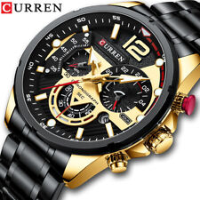 Luxus Herren Armbanduhr Chronograph Wasserdicht Kalender Datum Analog Quarz Uhr