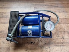 Fußpumpe mit Manometer Luftpumpe Doppelzylinder Pumpe Fahrrad Auto Fußpumpe 