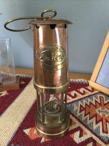 Messing grubenlampe - messing,