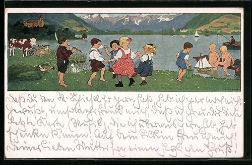 Künstler gertrud caspari - künstler-ak,