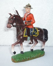 Wildwest - Figur aus Masse : Mounty zu Pferd mit Gewehr von DURSO zu Solido