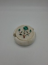 Marmor Untersetzer Set Pietradura Blumenmuster Semi Edelsteine Handmade Kunst(K9