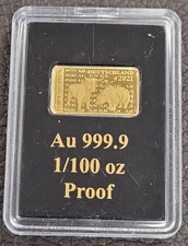 Goldbarren 1/100 Oz. Feingold