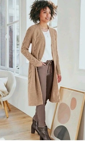 Strickmantel beige heine - strickmantel, 42