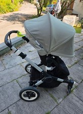 Bugaboo Buffalo Kinderwagen, Grey Melange mit Baby-Liegewanne, extra Trittbrett