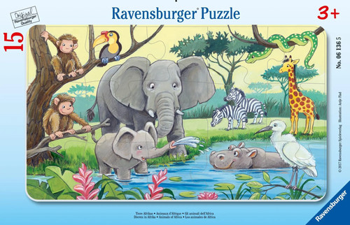Tiere afrikas puzzle - puzzle, 15