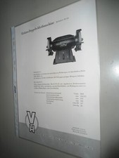 Altes Datenblatt DDR, Prospekt, Elektr-Doppelschleifmaschine