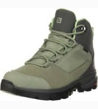 Salomon Outward Mid GTX, Gr. 38, Oliv-mint, Top Zustand, Damen Trekking Schuh 