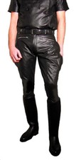 Lederhose schwarz Stiefelhose