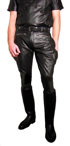 Lederhose schwarz stiefelhose - lederhose,