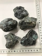 5 Stück große Rohsteine mit Smaragd natur roh Posten Sonderangebot (SM2)