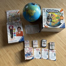 Tiptoi Globus mit Stift, 4 Wissen&Quizzen Körper, Raubtiere, Erfindungen, Hunde