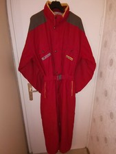 FUSALP Skioverall VINTAGE ORIGINAL 90er Jahre Gr. 54, Rot mit beigem Innenfutter