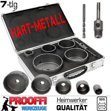 7-tlg SDS-plus Hartmetall Bohrkrone Dosenbohrer Kernbohrer Ø 40 65 80 100 125 mm