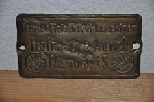 Altes Blechschild Um 1900 Fabrik f. Fleischerei Maschinen,Diamant Chemnitz i.Sa