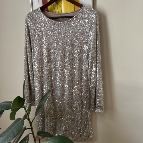 Paillettenkleid silber - paillettenkleid,