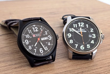 2x Vintage Manner Armbanduhren – Military Royale & Timex Expedition